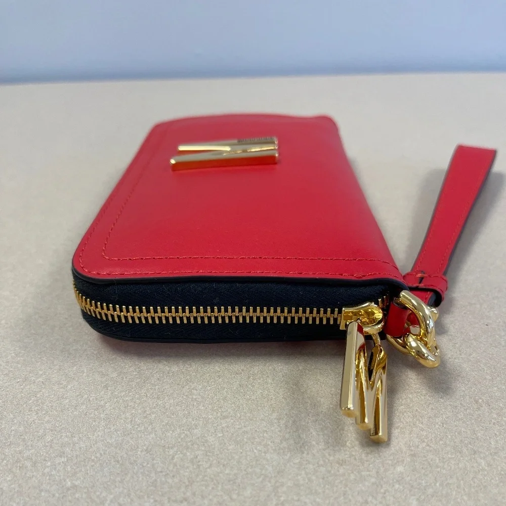 Moschino Couture Red Zip Around Large Wristlet Wallet - NWT - Picture 6 of 13